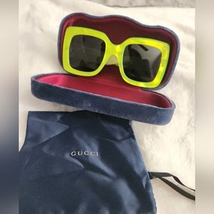 Gucci Neon Oversized Sunglasses
